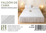 Faldon para cama Tamano King Color Blanco - Imagen 2