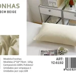 Pack 2 Fundas De Almohadas 150 Hilos 50x70cm Color Beige