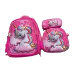 Set De Mochila Ninos Escolar Diseno Unicornio Rosa