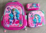 Set De Mochila Ninos Escolar Diseno Sirenas Rosa - Imagen 2