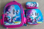 Set De Mochila Ninos Escolar Diseno Mariposas Rosa - Imagen 2