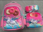 Set De Mochila Ninos Escolar Diseno Unicornio Dona Rosa - Imagen 2