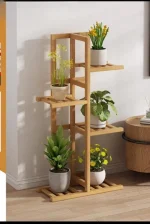 Soporte de bambu 4 niveles para plantas de interiores o exteriores - Imagen 2