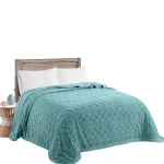 Frazadas Sherpa Texturizada con chiporro King Color Celeste