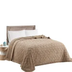 Frazadas Sherpa Texturizada con chiporro 2 plazas Color Beige