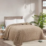 Frazadas Sherpa Texturizada con chiporro 2 plazas Color Beige - Imagen 2