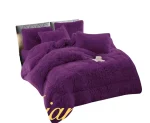 Cobertor de Invierno Peludo Con Chiporro Plaza y Media Color Morado