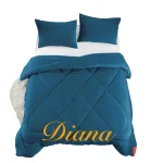 Cobertor De Invierno Plush Con Chiporro Plaza y media color Azul