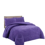 Plumon de invierno Trenzado con chiporro 2 Plazas Color Morado