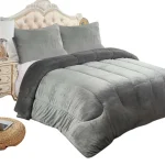 Cobertor De Invierno Plush Con Chiporro 2 plazas color Gris