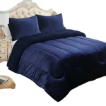 Cobertor De Invierno Plush Con Chiporro King color Azul