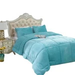 Cobertor De Invierno Plush Con Chiporro Plaza y media color Celeste