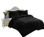 Cobertor De Invierno Plush Con Chiporro 2 plazas color Negro