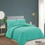 PLUMON NORDICO DE ALGODON KING 240X260CM COLOR VERDE AGUA - Imagen 2