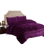 Cobertor De Invierno Plush Con Chiporro 2 Plazas color Morado