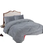 Cobertor De Invierno Plush Con Chiporro 2 Plazas color Gris