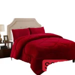 Cobertor De Invierno Plush Con Chiporro 2 Plazas color Burdeo