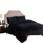 Cobertor De Invierno Plush Con Chiporro 2 Plazas color Negro