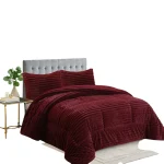 Plumon de invierno Texturizado lineas con chiporro 2 Plazas