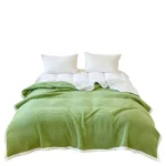 Frazadas Sherpa Texturizada con chiporro 2 plazas Color Verde