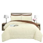 Plumon de invierno Texturizado lineas con chiporro 2 Plazas beige