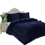 Plumon de invierno Peludos con chiporro king color azul