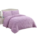 Plumon de invierno texturizado diseno hojas con chiporro 2 Plazas