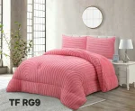 Plumon de invierno texturizado lineas onduladas con chiporro King color rosa - Imagen 2