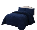 Plumon de invierno Trenzado con chiporro King Color Azul marino