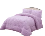 Plumon de invierno Trenzado con chiporro King Color lila