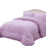 Plumon de invierno Trenzado con chiporro King Color lila
