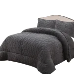 Plumon de invierno Trenzado con chiporro King Color Gris oscuro