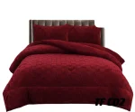 Plumon de invierno texturizado diseno cuadros con chiporro King color burdeo
