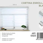 Cortina Roller Duo Lisa 200cm x 240cm Color Blanco 0323