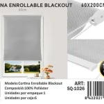 Cortinas Roller Blackout 60cm x 200cm Gris SQ-1026