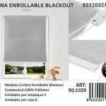 Cortinas Roller Blackout 80cm x 200cm Gris SQ-1029