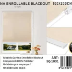 Cortinas Roller Blackout 100cm x 200cm Beige SQ-1031