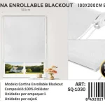 Cortinas Roller Blackout 100cm x 200cm Blanco SQ-1030