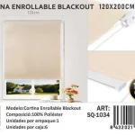 Cortinas Roller Blackout 120cm x 200cm Beige SQ-1034