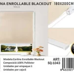 Cortinas Roller Blackout 180cm x 200cm Beige SQ-1043