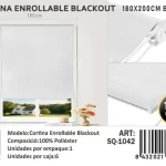 Cortinas Roller Blackout 180cm x 200cm Blanco SQ-1042