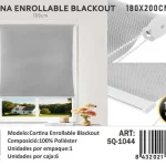 Cortinas Roller Blackout 180cm x 200cm Gris SQ-1044