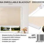 Cortinas Roller Blackout 200cm x 200cm Beige SQ-1046