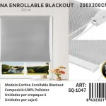 Cortinas Roller Blackout 200cm x 200cm Gris SQ-1047