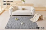 ALFOMBRA JACQUARD DE ALGODON 160X200CM GRIS OSCURO - Imagen 2