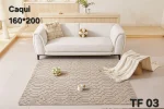 ALFOMBRA JACQUARD DE ALGODON 160X200CM CAQUI - Imagen 2