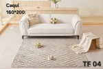 ALFOMBRA JACQUARD DE ALGODON 160X200CM CAQUI - Imagen 2
