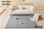 ALFOMBRA JACQUARD DE ALGODON 160X200CM GRIS CLARO - Imagen 2