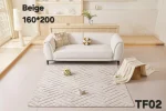 ALFOMBRA JACQUARD DE ALGODON 160X200CM BEIGE - Imagen 2