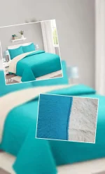 Cubrecama Quilt unicolor con chiporro 2 Plazas